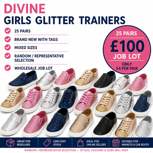 Divine girls glitter trainers - girls,