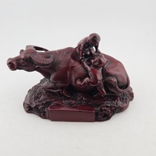 Vintage Asian Red Resin Water