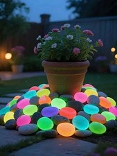 Extra Large  GLOW IN THE DARK STONES PEBBLES LUMINOUS GARDEN AQUARIUM FISH TANK