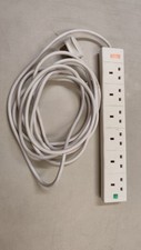 5 Meter 6 Way Plug Extention 14A 250V Elekctric Extention