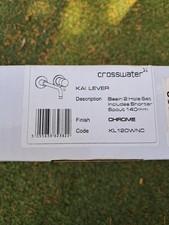 CROSSWATER kai lever basin 2 hole set KL 120WNC - includes shorter spout 140mm