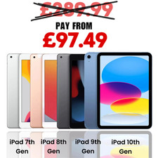 Apple iPad 10th 9th 8th 7th 6th Gen 32GB/64GB/128GB/256GB Wi-Fi/4G Very Good