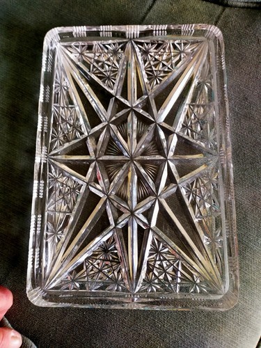 Antique cut glass dressing - cut,