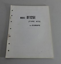 Spare parts list supplement Yamaha DT 125 e Type AT2 for Europe model year '72