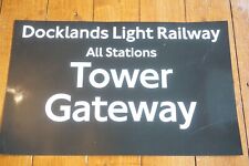 Docklands Light Railway Tower Gateway & Canning Town Tube Underground Poster VGC