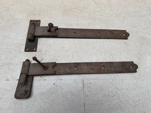 Pair antique wrought iron - pair,