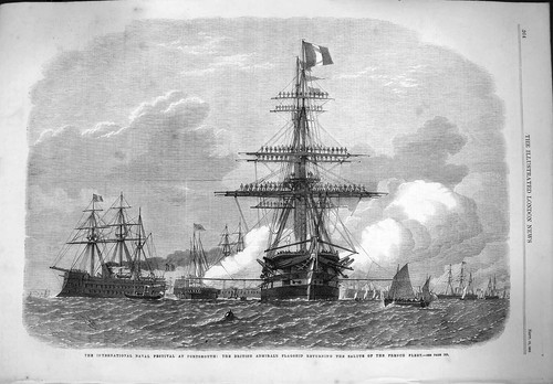 Original old antique print - old,