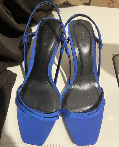 Zara blue slingback - slingback, heel