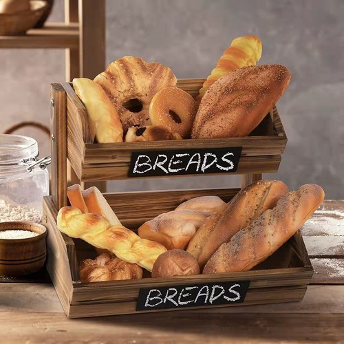 Tiers wooden bread bin - bread,
