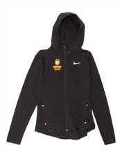 NIKE Womens Colorado College Zip Hoodie Sweater UK 10 Small Black Cotton CG19