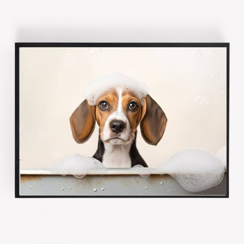 Funny beagle bath print - beagle, a