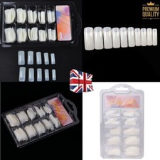 100pcs False Short French Tips Long Fake Nails Art Acrylic Artificial Stick On