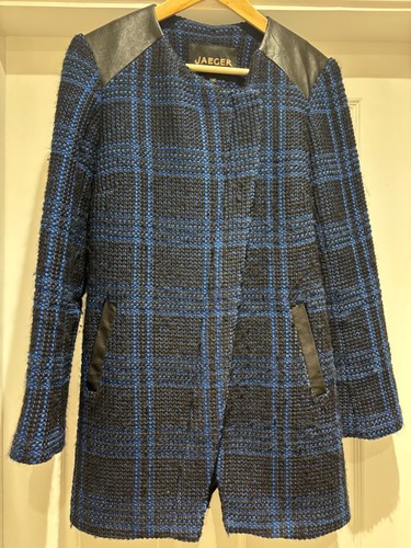 Jaeger blue black check - blue, coat