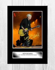 Keith Richards 4 A4 signed