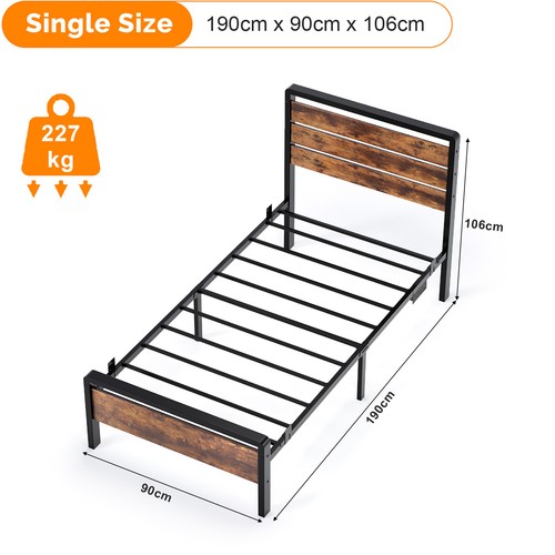 Bonnlo single bed frame with - single,