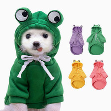 Cute Frog Pet Hoodie, Warm