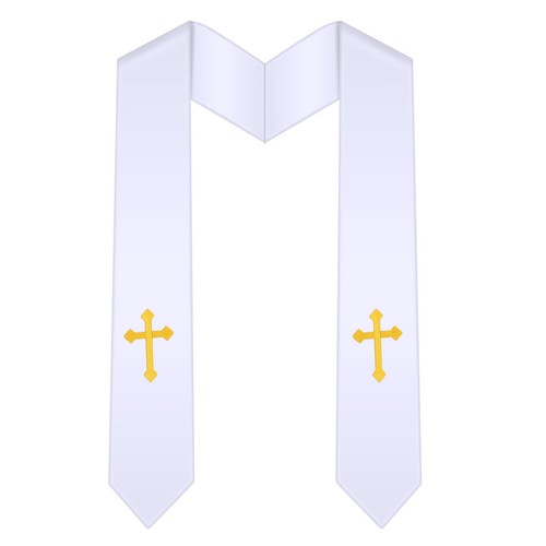White clergy stole - clergy,