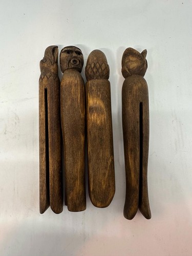 Vintage hand carved - hand-carved, wooden