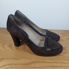 Boden Mid Heel Suede Court