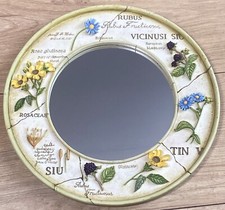 Vtg M&S Wall Mirror 3D Floral