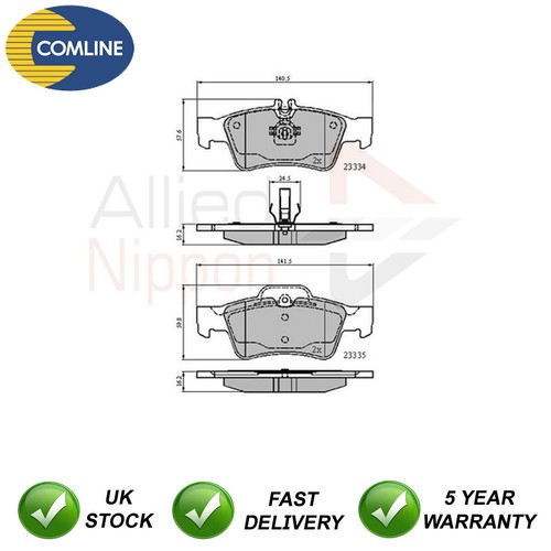 Brake pads set rear allied - brake,