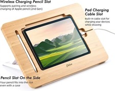 Multi-Angle Foldable Adjustable Bamboo Drawing Stand for iPad 11" 12.9"