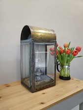 Antique Brass Railway Gas Lamp  - P & W Maclellan Glasgow - Victorian Railwayana