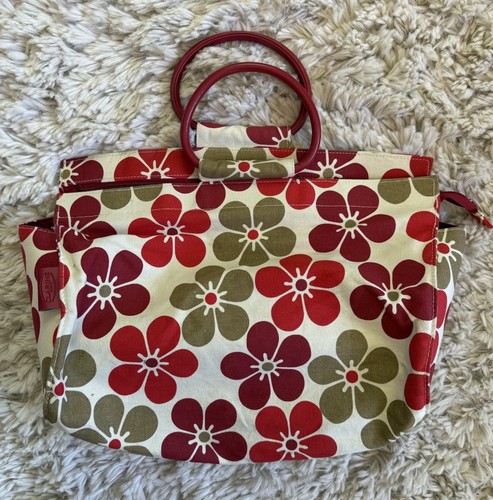 Clarins paris red floral print - clarins,