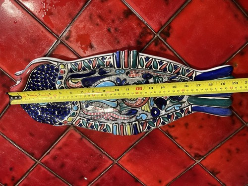 Hand made fish serving platter - hand,