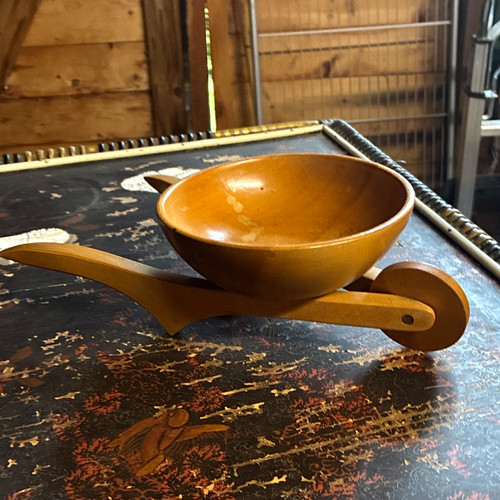 Brown wooden plant holder - , /