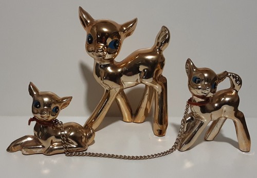 Vintage gold deer bambi - gold,