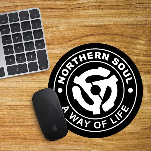 Northern soul round mouse - northern, mat