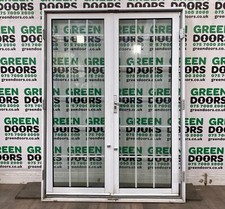HERITAGE STYLE FRENCH DOORS ALUMINIUM METAL WHITE GEORGIAN BARS EXTERNAL USED