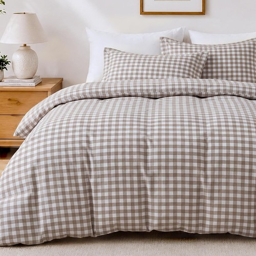 Gingham duvet cover king - gingham,