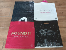 4 debenhams used plastic carrier bags