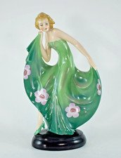 ART DECO FASOLD & STAUCH 15336 DANCING LADY PORCELAIN FIGURINE c1930 - 21cm
