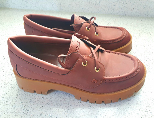 Guess brown leather chunky - guess,
