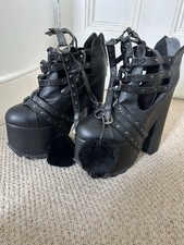 Cramps 05 Demonia Shoes Size UK 4/5 - Used But In Good Condition