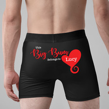 This Big Bum Belongs To Personalised Name Men's Boxers - Valentine's Day