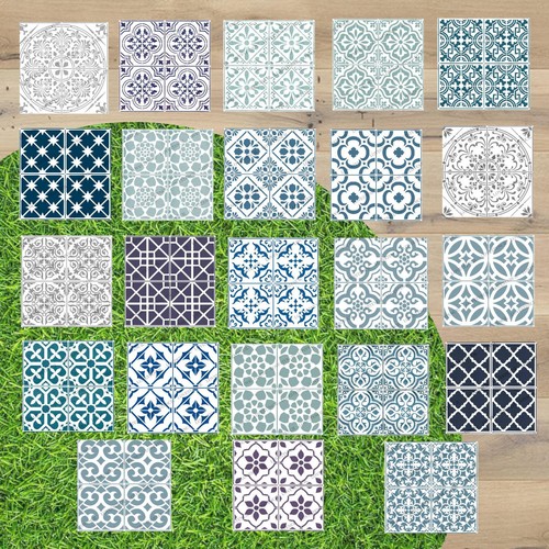 Faux tile stencil - faux,