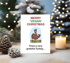 Funny Christmas Card Vegan