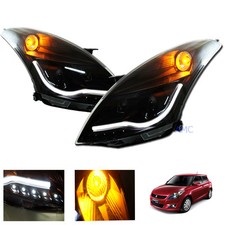 Pair HEAD LAMP LIGHT SMOKE