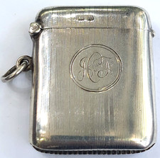 Antique Silver Vesta Case 1919