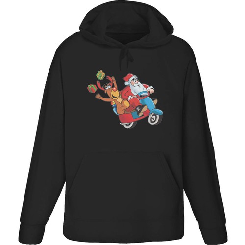 Santa scooter adult hoodie - scooter',