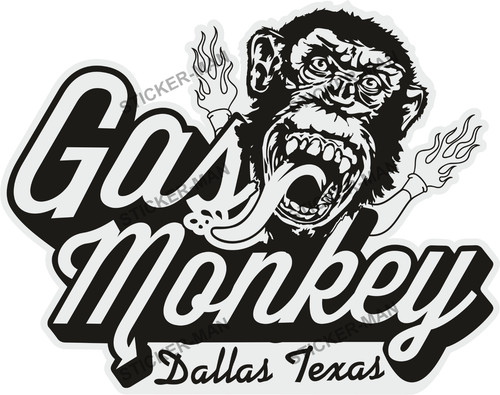 Gas monkey sticker car - gas,