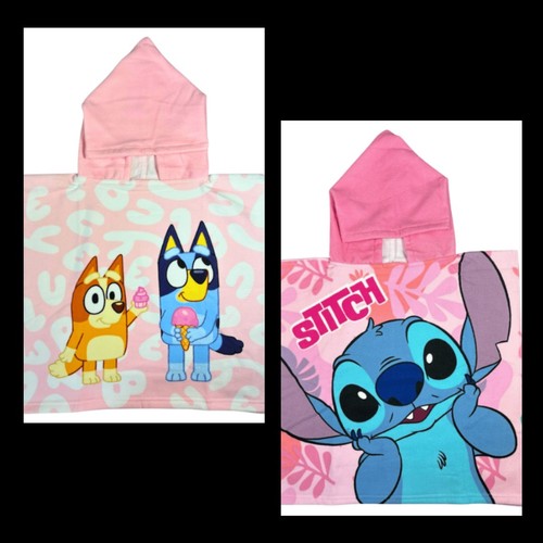 Bluey stitch kids poncho - stitch, towel