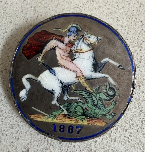 1887 enamelled silver - enamelled, crown