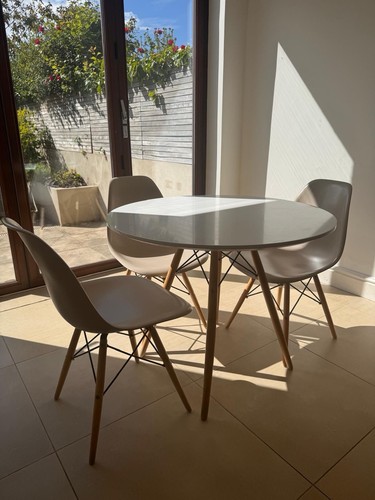 Eames style round dining - , table