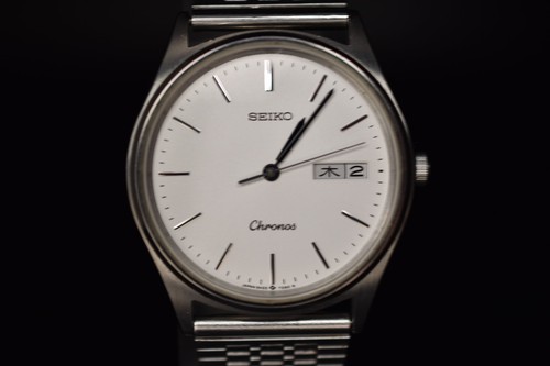 Seiko chronos 5h23 7d40 silver - chronos,