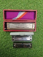 3x Harmonica / M.Honer GERMANY , Tombo Japan Lee Oskar ...